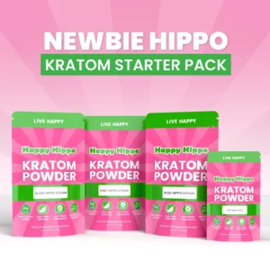 happy hippo kratom powder newbie hippo starter pack product render 1